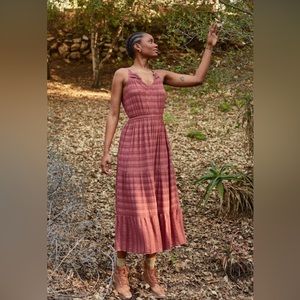 Self Contrast Malibu Sleeveless Tiered Maxi Dress size S